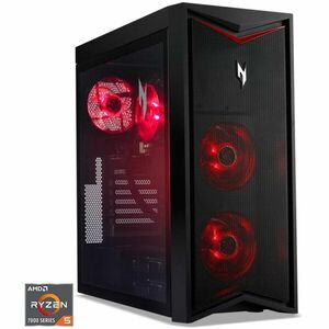 Sistem Gaming Acer Nitro N70-130 cu procesor AMD Ryzen™ 5 7600 pana la 5.10 GHz, 32GB DDR5, 1TB SSD, NVIDIA® GeForce RTX™ 4060 8GB GDDR6X, No OS, Black imagine