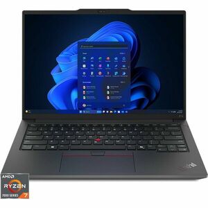 Laptop Lenovo ThinkPad E14 Gen 6 cu procesor AMD Ryzen™ 7 7735HS pana la 4.75GHz, 14 WUXGA, IPS, 32GB DDR5 RAM, 1TB SSD, AMD Radeon™ 680M Graphics, Windows® 11 Pro, Black, 3Y Onsite upgrade imagine