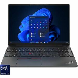 Laptop Lenovo ThinkPad E16 Gen 2 cu procesor Intel® Core™ Ultra 5 125U pana la 4.3GHz, 16 WUXGA, IPS, 16GB DDR5 RAM, 512GB SSD, Intel® Graphics, Windows® 11 Pro, Black, 3Y Onsite upgrade imagine