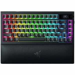 Tastatura Gaming Razer BlackWidow V4 Pro 75% ISO, wireless-bluetooth-cu fir, layout US, Negru imagine