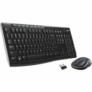 Tastatura + mouse wireless, Logitech, MK270, Layout HU, Negru/Gri imagine