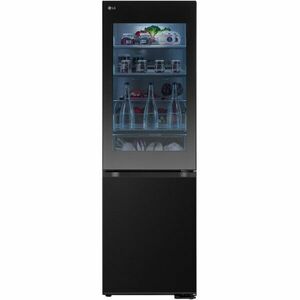 Combina frigorifica LG GBG5160CEV, 349 l, No Frost, InstaView, Compresor Smart Inverter, Wi-Fi, Door Cooling+, Clasa C, H 186 cm, Negru imagine