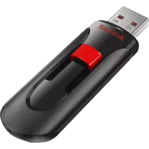 Flash Drive SanDisk Cruzer Glide 128GB USB 2.0 Black / Red imagine