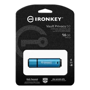 Flash Drive Kingston IronKey Vault Privacy 50 16GB USB 3.2 Gen1 Type-A imagine