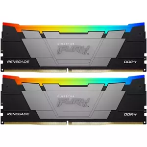 Memorie Desktop Kingston Fury Renegade RGB 16GB(2 x 8GB) DDR4 3600MHz CL16 Black imagine