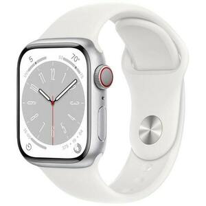 Apple Watch Series 8 2022, GPS + Cellular, Aluminium 45mm N/A Silver Excelent imagine