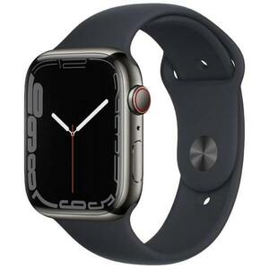 Apple Watch Series 7 2021, GPS + Cellular, Stainless Steel 41mm N/A Graphite Excelent imagine