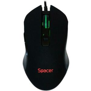 Mouse Gaming Spacer SP-GM-01, Optic, 2400 Dpi, USb (Negru) imagine