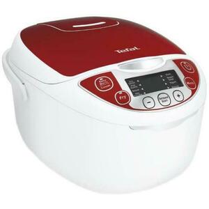 Multicooker Tefal Fuzzy Logic RK705, 600 W, 10 Programe, 5 L (Alb/Rosu) imagine