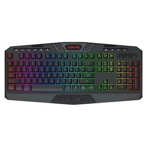 Tastatura gaming fara fir Redragon Harpe, iluminare RGB (Negru) imagine