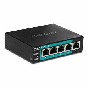 Switch 4 porturi Fast Ethernet Long Range 250m PoE+ 60W, 1 port Fast Ethernet - TRENDnet TE-FP051 imagine