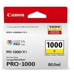 Cartus Cerneala Canon PFI-1000Y, 80 ml (Galben) imagine