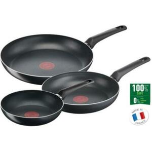 Set 3 tigai Tefal B5569153, 20 cm, 24 cm, 28 cm (Negru) imagine