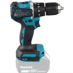 Masina de gaurit cu percutie Makita DHP487Z, fara acumulator, 40Nm, 1700 rpm (Negru/Turcoaz) imagine