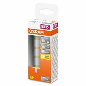 Bec LED Osram LINE, R7s, 13W (100W), 1521 lm, lumina calda (2700K), 118mm, Ø29mm imagine