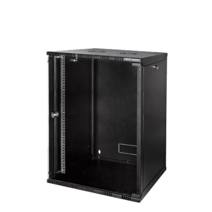 Cabinet 19 inch Logilink 15U W15A54B, fixare pe perete, dezasamblat, usa sticla cu blocare, otel 1.5mm, sarcina maxima 50Kg, Negru imagine