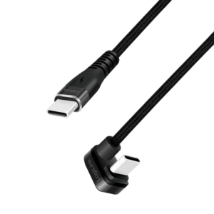 Cablu alimentare si date LOGILINK, USB Type-C (T) la USB Type-C (T) la 180 grade, 1m, 2 x ecranat, aluminiu, Negru imagine