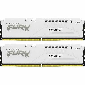 Memorii Kingston FURY Beast White 64GB(2x32GB) DDR5 5200MHz CL36 Dual Channel Kit imagine