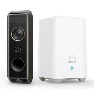 Kit Sonerie video eufy Dual Camera + HomeBase 2, 2K HD, 6500 mAh, Wi-Fi, microUSB (Negru) imagine