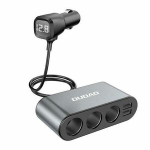 Extensie Bricheta Dudao R1 Pro, 3 Iesiri, 2 x USB-A, Afisaj imagine