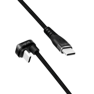 Cablu alimentare si date LOGILINK, pentru smartphone, USB 2.0, USB Type-C (T) la USB Type-C (T) la 180 grade, 3m, Negru imagine