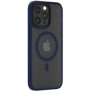 Husa Devia Pino Series Magnetic Shockproof compatibila cu iPhone 15 Pro, Albastru imagine