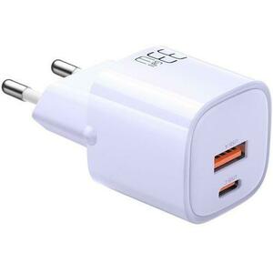 Incarcator Retea Mcdodo Dual Port USB-A si Type-C Nano Series GaN Fast Charging PD, 33W (Mov) imagine