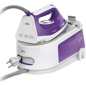 Statie de calcat Braun Carestyle 1 IS1014PU, 2200W, 6 bari, abur variabil 120g/min, jet de abur 360g/min, rezervor 1.5L, talpa Super Ceramic (Alb/Violet) imagine