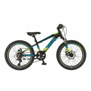 Bicicleta Copii Polar Alaska, roti 20inch, 18 viteze, frana pe disc, Negru/Albastru imagine