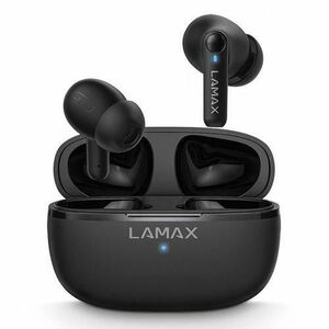 Casti True Wireless Lamax Clips1 Play, Bluetooth 5.3, ANC, Lamax Beat Bass, Microfon (Negru) imagine