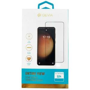 Folie Sticla Devia DFSSEVSGS24N Star Series Entire View pentru Samsung Galaxy S24 (Negru) imagine