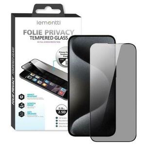 Folie Sticla Privacy Lemontti LEMFSPFSGA34N, Full Fit, pentru Samsung Galaxy A34 5G (Transparent/Negru) imagine