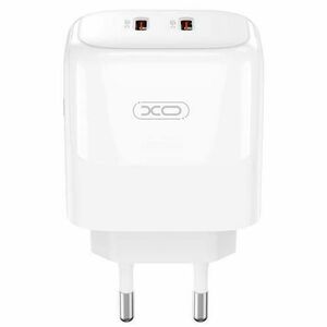 Incarcator Retea XO Design L140, 35W, 3A, 2 x USB-C, Alb imagine