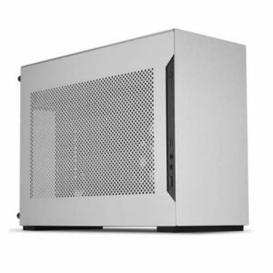 Carcasa Lian Li A4-H2O X4, Mini-ITX, Fara sursa, mITX + Cablu PCIe 4.0 Riser inclus (Argintiu) imagine