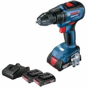 Masina de gaurit si insurubat pe acumulator Bosch Professional GSR 18V-50, 18 V, 1800 RPM, 20+1 trepte torsiune, 35 mm diametru maxim gaurire, 3 acumulatori de 2 Ah, cutie de transport imagine