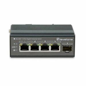 Switch Level One IGU-0501, 4 Porturi Gigabit (Gri) imagine