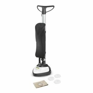 Aparat de lustruit podele Karcher FP 303, 1.056-850.0, 600 W, 1000 rot/min, 4 l, 3 paduri, Sac textil (Alb/Negru) imagine