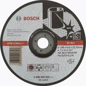 Disc de degrosare cu degajare Bosch Expert for Inox AS 30 S INOX BF, 180mm, 6.0mm imagine