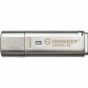 Stick USB Kingston IronKey Locker+50 256GB USB 3.2 (Argintiu) imagine