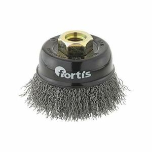 Perie cupa sarma ondulata Fortis, 80x0.30mm, prindere M14 pentru otel imagine