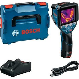 Camera termica pe acumulator Bosch Professional GTC 600 C, 12 V, -20°C/+600°C domeniu masurare, ± 2.0°C precizie, USB-C, WiFi, 3.5inch display, insertie L-Boxx scula electrica/accesorii, incarcator, acumulator, cablu USB-C, cutie L-Boxx imagine