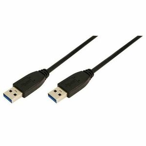 Cablu date , Logilink , USB 3.0 A tata / A tata , 2 m , Negru imagine