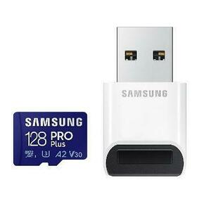 Card de memorie Samsung PRO Plus MB-MD128KB/WW, microSDXC, 128GB, UHS-I U3, V30 + Adaptor USB imagine