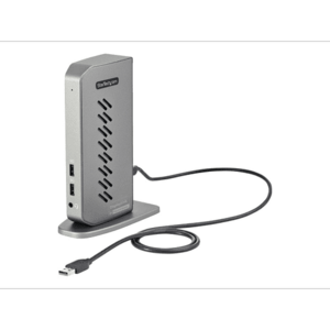 Docking Station Startech DK30A2DHUUE, USB-C, 6x USB 3.0, 2x HDMI, 2x DisplayPort, 1x RJ45 (Gri) imagine