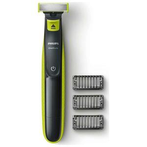 Aparat de ras Philips OneBlade Face QP2724/10, Autonomie 45 minute, Wet & Dry (Negru/Verde) imagine