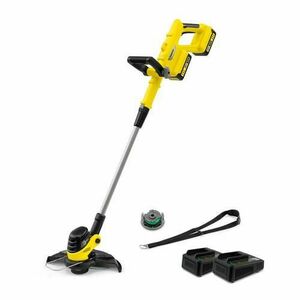 Trimmer electric pentru gazon Karcher LITR 3-18 Dual, 36 V, Diametru taiare 30 cm, 8000 rpm, Cu 2 Acumulatori 18 V si Incarcator (Negru/Galben) imagine