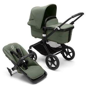 Carucior Bugaboo Fox 3 Black/Forest Green 2 in 1 imagine