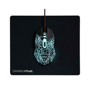 Kit Trust Basics gaming, 2 in 1, iluminare, 4000 dpi + mousepad (Negru) imagine