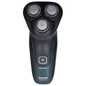 Aparat de ras electric Philips X3052/00, Autonomie 45 minute, 3 capete, Trimmer, Umed/Uscat (Negru/Verde) imagine