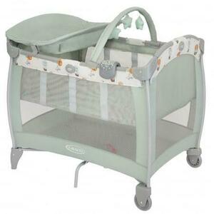 Patut Graco Contour Electra Up Away, 106 x 72.5 x 90.5 cm, greutate maxima suportata 15kg (Verde) imagine